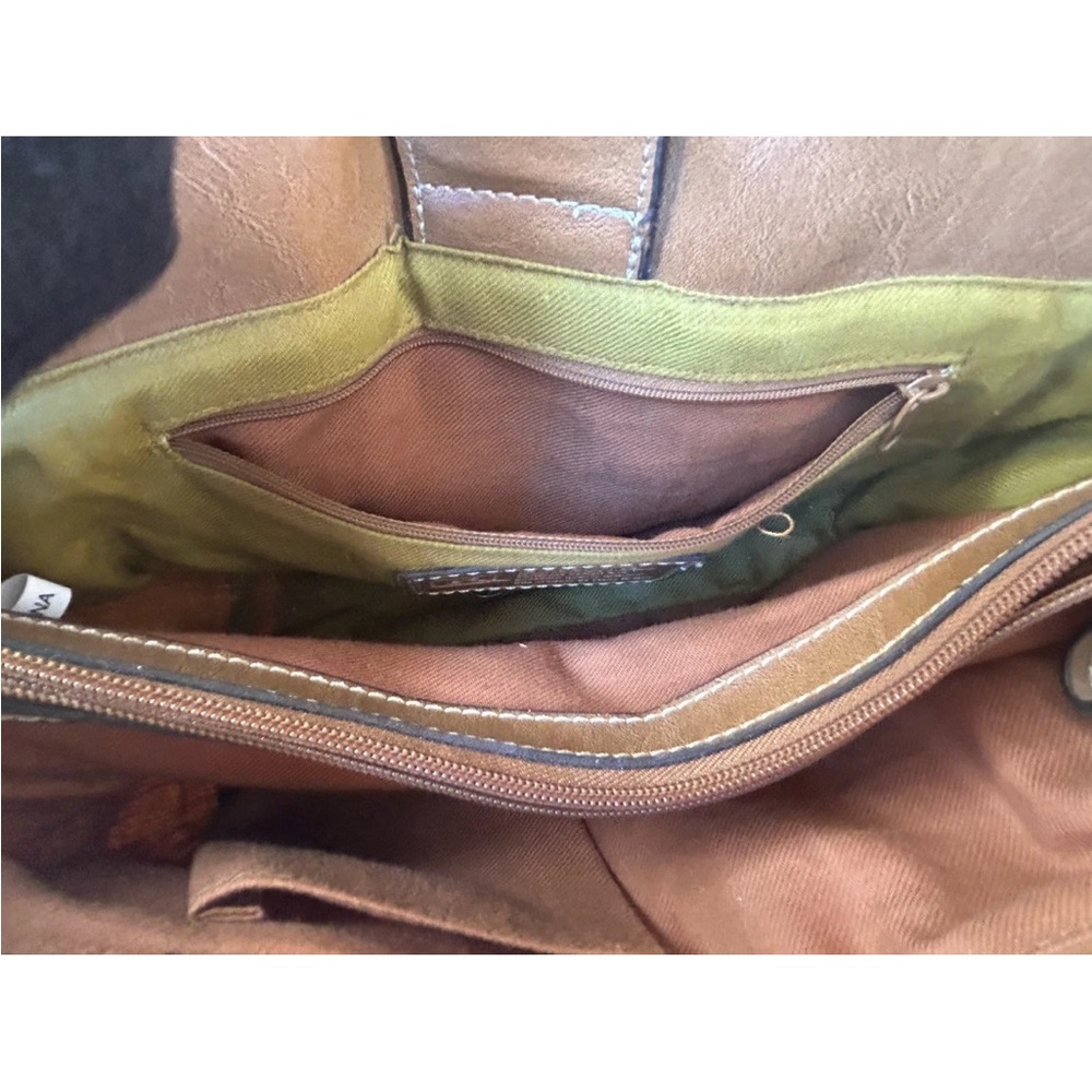 Vtg Relic Purse Pastel Plaid Convertible Bamboo Wood Handles Shoulder Strap EC‎ - Picture 6 of 7